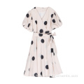 Women Summer Loose Casual Dot Dresses